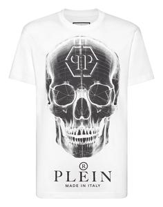 Футболка с круглым вырезом SS Skull PHILIPP PLEIN, белый