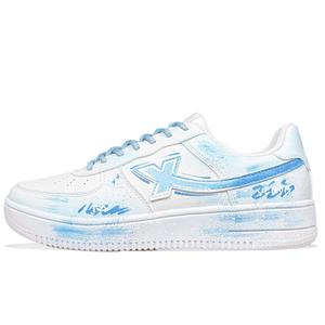 XTEP Кроссовки Air Force One противоскользящие износостойкие дышащие низкие для скейтбординга мужские светло-голубые, цвет Light Blue