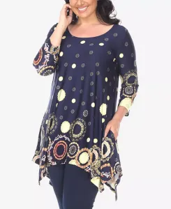 Туника с рукавом 3/4 Erie для полных женщин White Mark, мультиколор