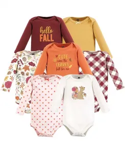 Боди Hudson Cotton с длинными рукавами для девочек, упаковка 7 шт Hudson Baby, мультиколор