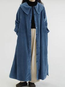 Длинное вельветовое платье. Женское платье Doux Belle, цвет Blue