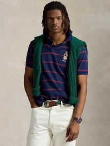 Polo Bear хлопковая поло Slim Fit с кастомизацией Ralph Lauren