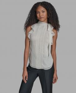 Женская однотонная блузка с воротником-халтером BCBG, Whisper White