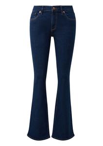 QS Джинсы-клеш 'Catie' в темно-синем цвете