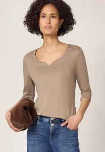 Топ с длинными рукавами mit herzausschnitt Street One, Braun