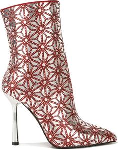 Женские высокие ботильоны London Rag с украшенным зеркалом, Red