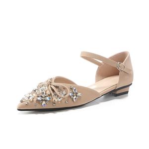 Туфли Мэри Джейн на толстом каблуке 2 см женские Varib, Apricot