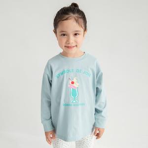 Детская футболка с длинными рукавами с разнообразными графическими принтами Branshes, цвет 67_Mint_Cream Soda