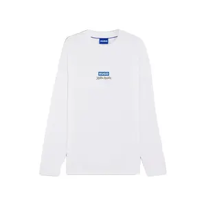 HUGO Nichaboso JJK 10250555 01 СИНЯЯ футболка, белый