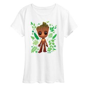 Женская футболка с принтом Baby Groot из "Стражи Галактики" Marvel, белый
