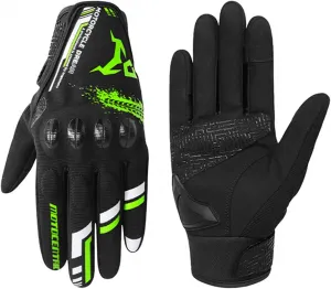 Летние мотоциклетные перчатки для мужчин, дышащие, для езды на велосипеде с сенсорным экраном, спортивные для мужчин и женщин, для мотоцикла, велосипеда, скутера, охоты MOTOCENTRIC, Green
