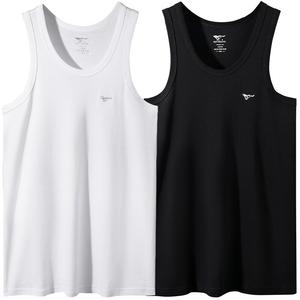 Septwolves Septwolves SEPTWOLVES Мужской жилет, 2 шт. (белый + белый) из чистого хлопка, приятный для кожи/высокоэластичная нить/вышитый логотип волка