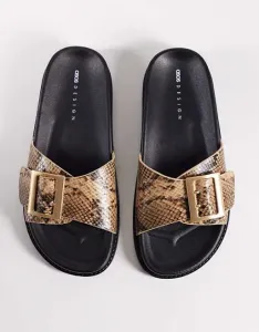 Змеиные сандалии на плоской подошве с широкими ремешками ASOS DESIGN Farley