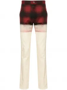 Клетчатые джинсы узкого кроя MAISON MARGIELA, нейтральный