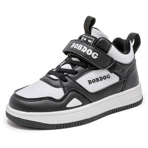 Амортизирующие устойчивые к истиранию легкие водонепроницаемые нескользящие кроссовки для скейтбординга kids' BOBDOG, HEB-121 черный белый[High-Top Thin Cotton]