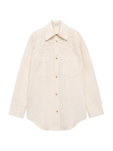 Блузка MANGO Arizona, кремовый