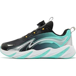 Детские кроссовки с низким верхом и противоскользящей подошвой, устойчивые к износу QIAODAN, черный/зеленый