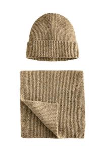 Шапка Next SET, Neutral Brown/Beige