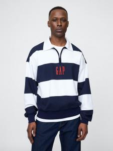 Толстовка GAP, темно-синий/белый