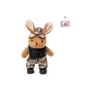 PUDOWRABBIT Плюшевая игрушка panda army camouflage suit rabbit 35cm