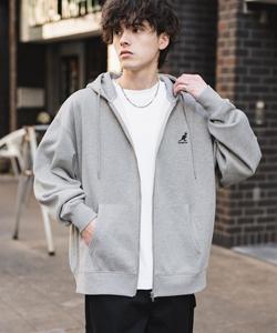 Толстовка на молнии большого размера с флисовой подкладкой и вышитым логотипом, созданная в сотрудничестве с KANGOL.