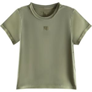 Футболка с круглым вырезом стандартного кроя T By Alexander Wang, зеленый