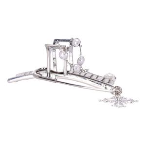 Декоративная заколка, заколка для волос - серебро, с булавкой Hedo