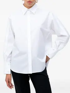 Хлопковая рубашка Boss, белый