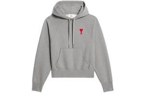 Ами парис ами де кер хеви флис small s харт поповер бокси фит худи AMIPARIS, серый