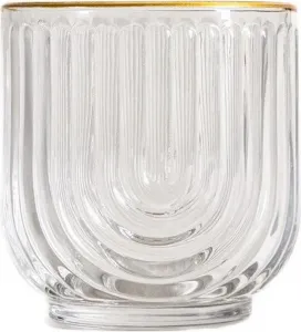 Бокал HOMLA MODELLO с радужным узором и золотым ободком, низкий 0,35 л Homla