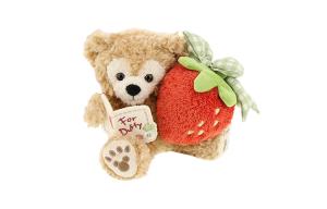 Плюшевая кукла Duffy And Friends в форме сердца с клубничным принтом, высота 17 см Disney