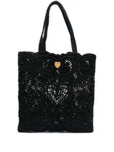 Сумка-тоут Beatrice с кружевом DOLCE & GABBANA, черный