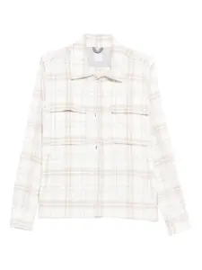 Клетчатая рубашка Eleventy, белый