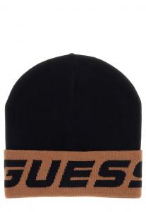 Шапка Guess Beanie, Mehrfarbig Braun/Black