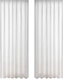 Шторы на люверсах , белые, прозрачные шторы, шторы для спальни, шторы для гостиной, шторы и портьеры на люверсах, оконные шторы, 140x240 см MODFU