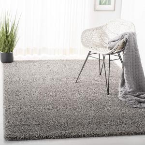 SAFAVIEH Primo Shag коллекция ковер 275 x 366 см - Light Grey, сплошной дизайн, без линьки и простой уход, идеально для помещений с высокой проходимостью в гостиной, спальне (PRM300G)
