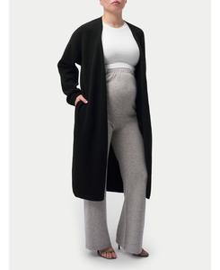 Вязаные кашемировые брюки с широкими штанинами для беременных Gobi Cashmere, Gray-flint gray