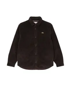 Свободная вельветовая рубашка Lacoste, коричневый