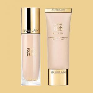 Набор жидкой тональной основы Primer для макияжа, легко растушевывается, натуральный, 35 мл + 40 мл GUERLAIN, two-piece set: radiance primer 40ml+shiny liquid foundation #0n35ml