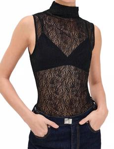 Veronica Beard Кружевной топ без рукавов Mylie, черный