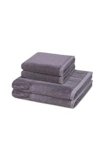 Набор полотенец Vossen Vegan Life, 4 штуки, 100x50/140x67 см, серо-лиловый