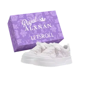 Alxnan Женские скейтерские кеды лоу топ розовые с коробкой, цвет Pink+Box