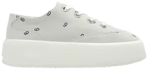 Кроссовки Maison Margiela MM6 Maison Margiela Wmns Platform Sneaker 'Allover Number Print - Light Grey', серый