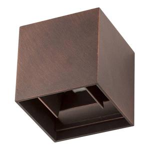 Уличный настенный светильник Nova Luce Como, алюминий / прозрачное стекло - коричневый - коричневый