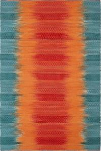 Ковер SAFAVIEH, 122 x 183 см, Kilim Collection, Teal & Red, ручной работы, плоское плетение из шерсти, идеально для помещений с высокой проходимостью: прихожая, гостиная, спальня (KLM821A)