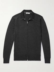 Кардиган на молнии из шерсти мериноса Richard MR P., цвет Charcoal