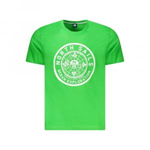 Зеленая хлопковая мужская футболка North Sails
