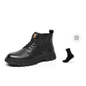 Mulinsen Мужские черные ботинки Martin Boot с подкладкой из черного флиса, цвет Black Fleece-Lined