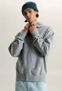 Эластичная толстовка с логотипом и застежкой-молнией по всей длине Vans, Dark Grey