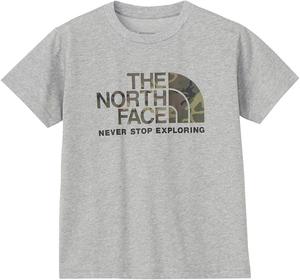 Детская футболка с коротким рукавом и камуфляжным логотипом The North Face NTJ32359, унисекс, серый